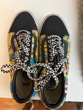 The Simpson Custom Vans Black Shoe Size Label (US Men 8.5 / US Women 10)